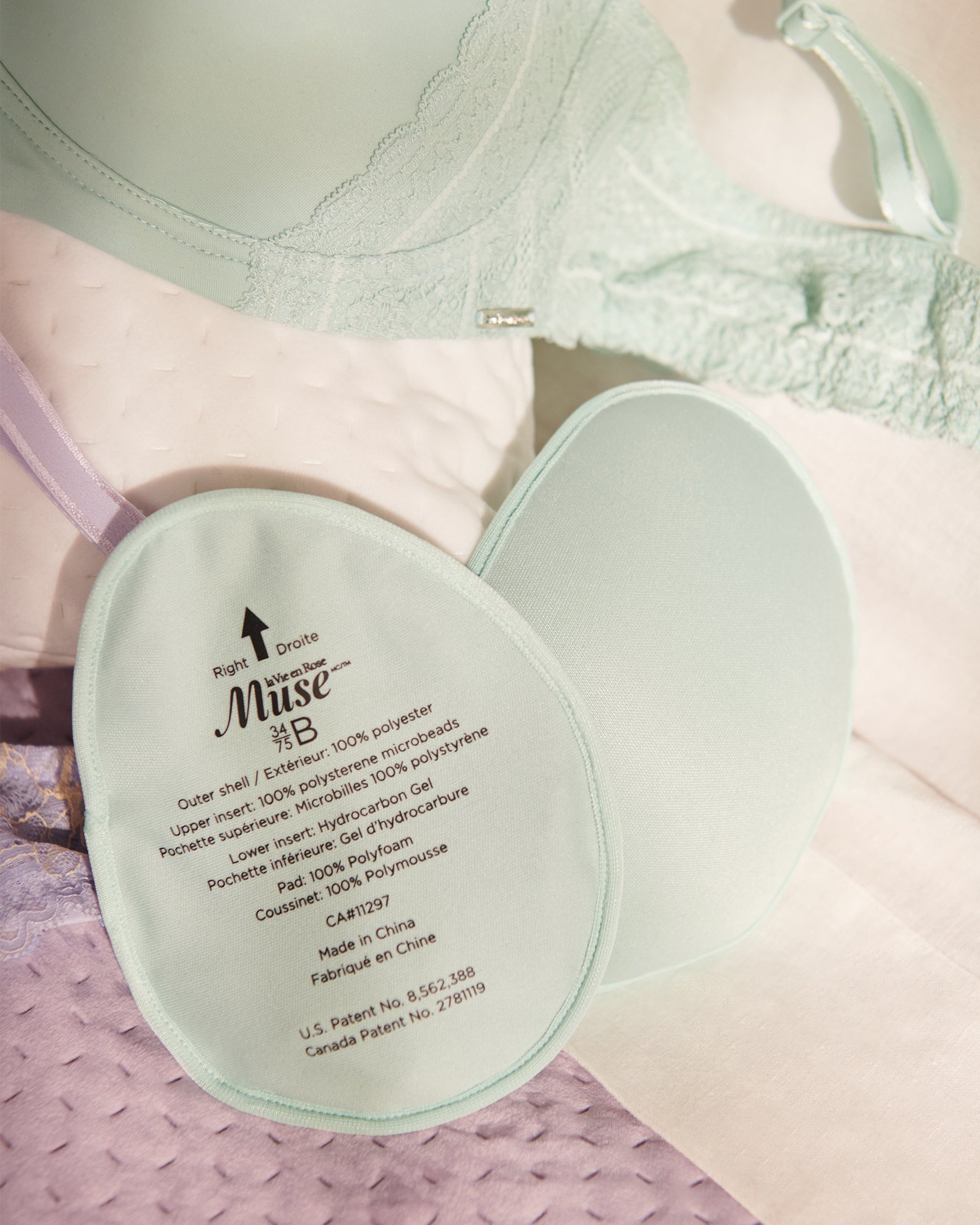 LA VIE EN ROSE Lightly Lined Wireless Mastectomy Bra Cool mint 10200257 - View2
