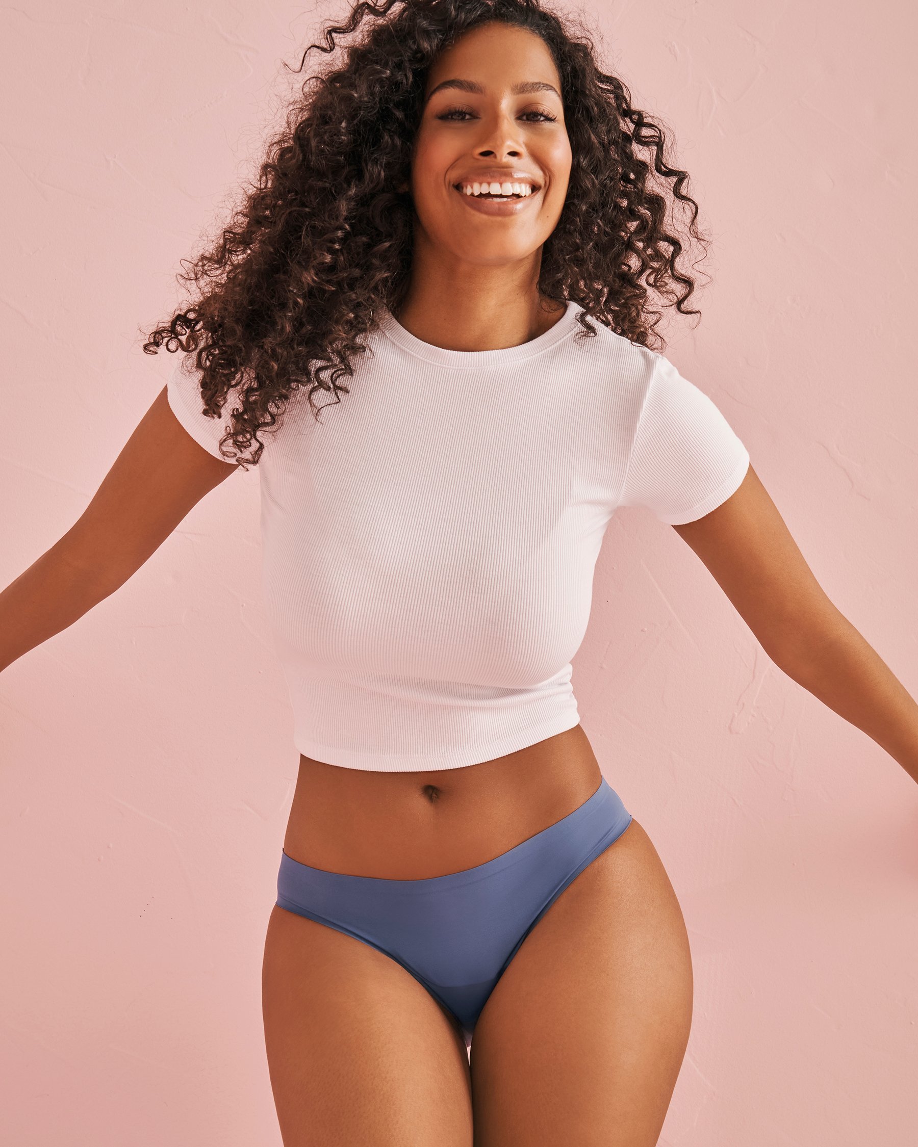LA VIE EN ROSE Regular Absorbency Bikini Period Panty Grey Blue 20400017 - View2