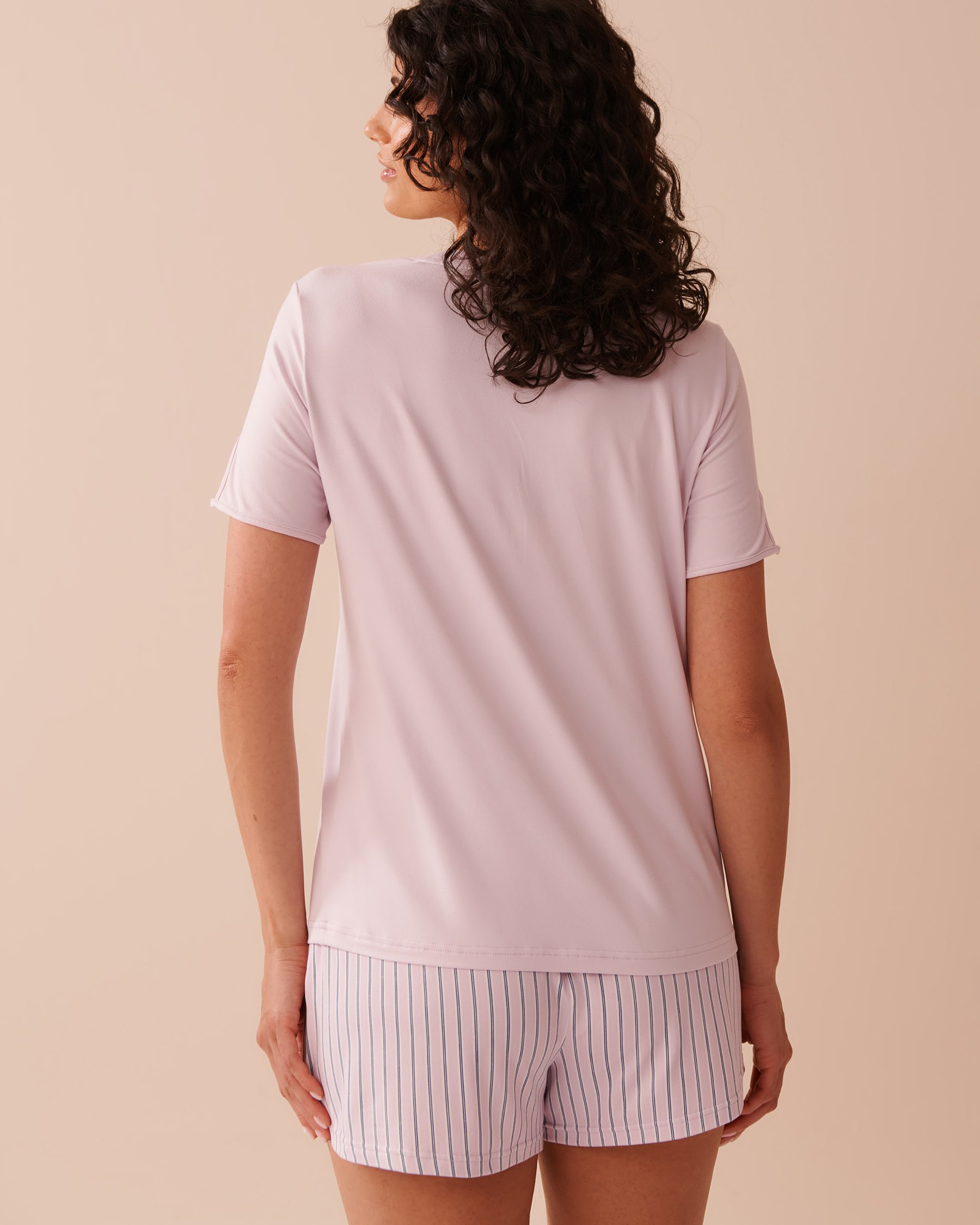 LA VIE EN ROSE Je t'aime Super Soft T-shirt Lavender 40100679 - View2
