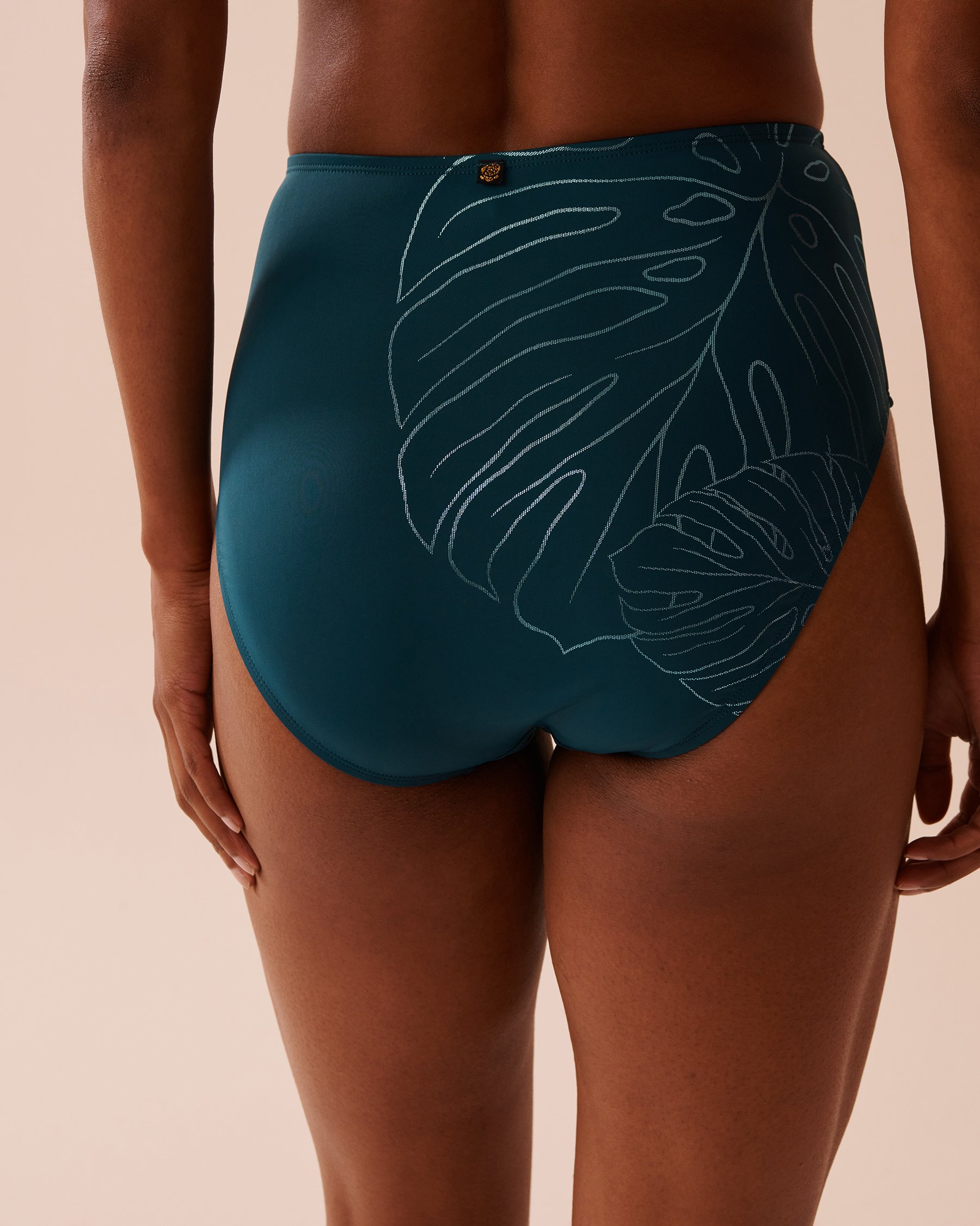 LA VIE EN ROSE AQUA MONSTERA High Waist Bikini Bottom Monstera 70300646 - View2