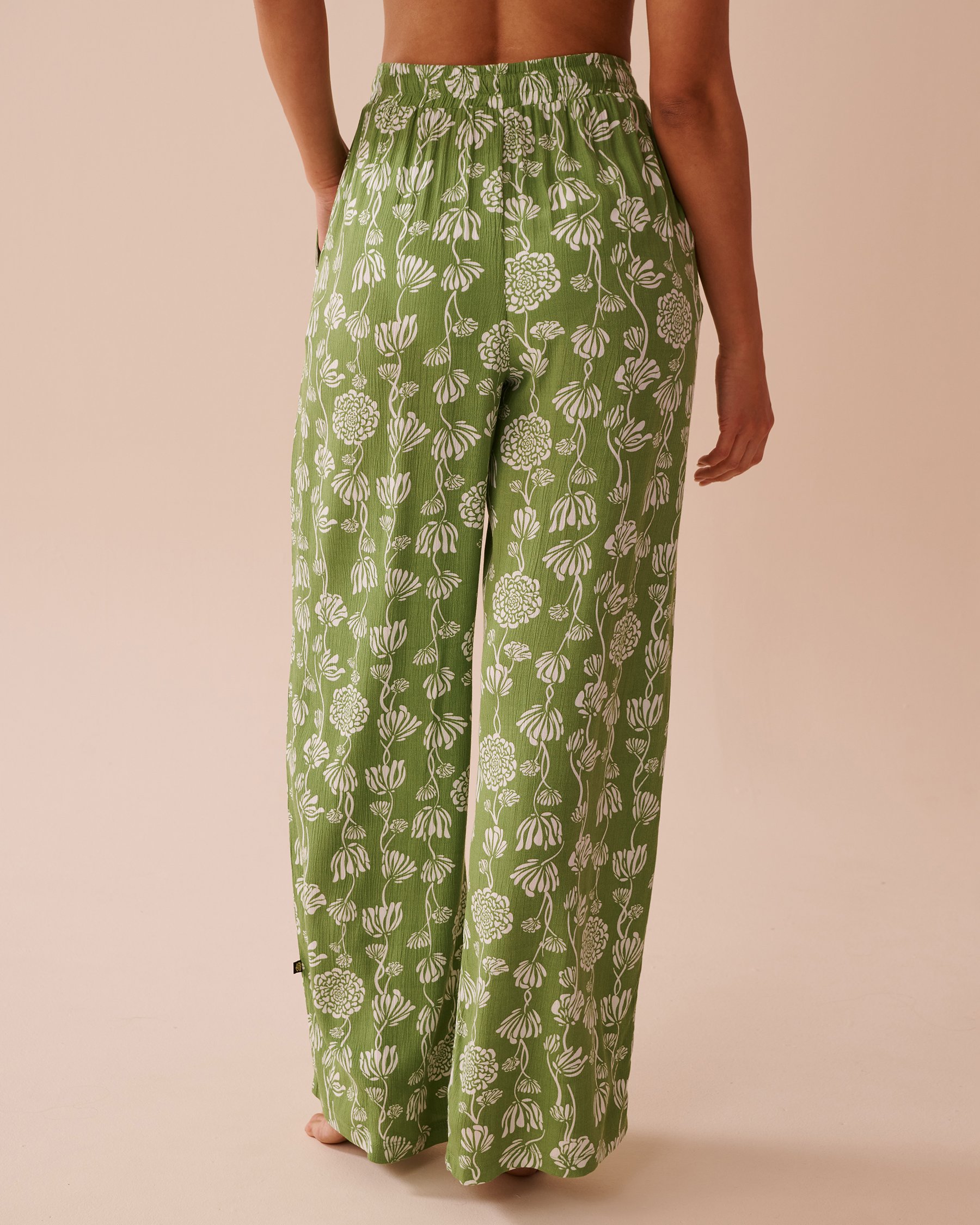LA VIE EN ROSE AQUA Gauze Pants Poppy Field 80200063 - View2