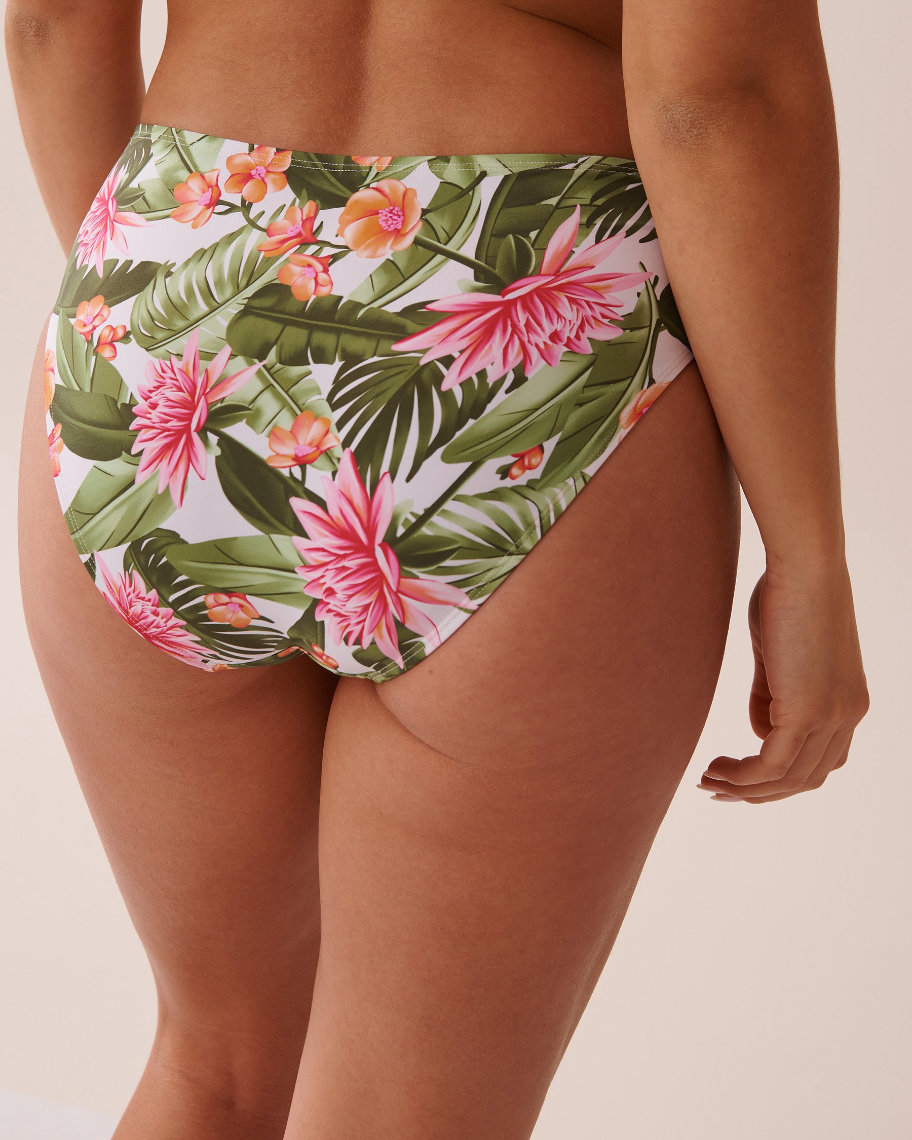 LA VIE EN ROSE AQUA WATER LILY Mid Waist Bikini Bottom Tropical Water Lily 70300674 - View2