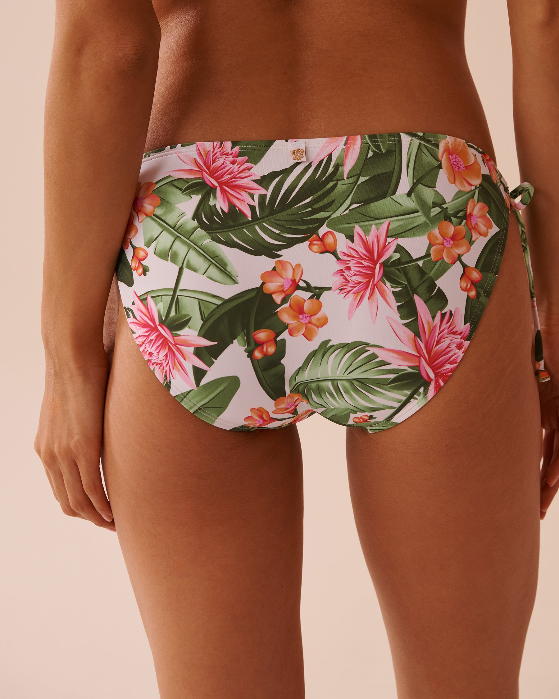 LA VIE EN ROSE AQUA WATER LILY Side Tie Bikini Bottom Tropical Water Lily 70300673 - View2