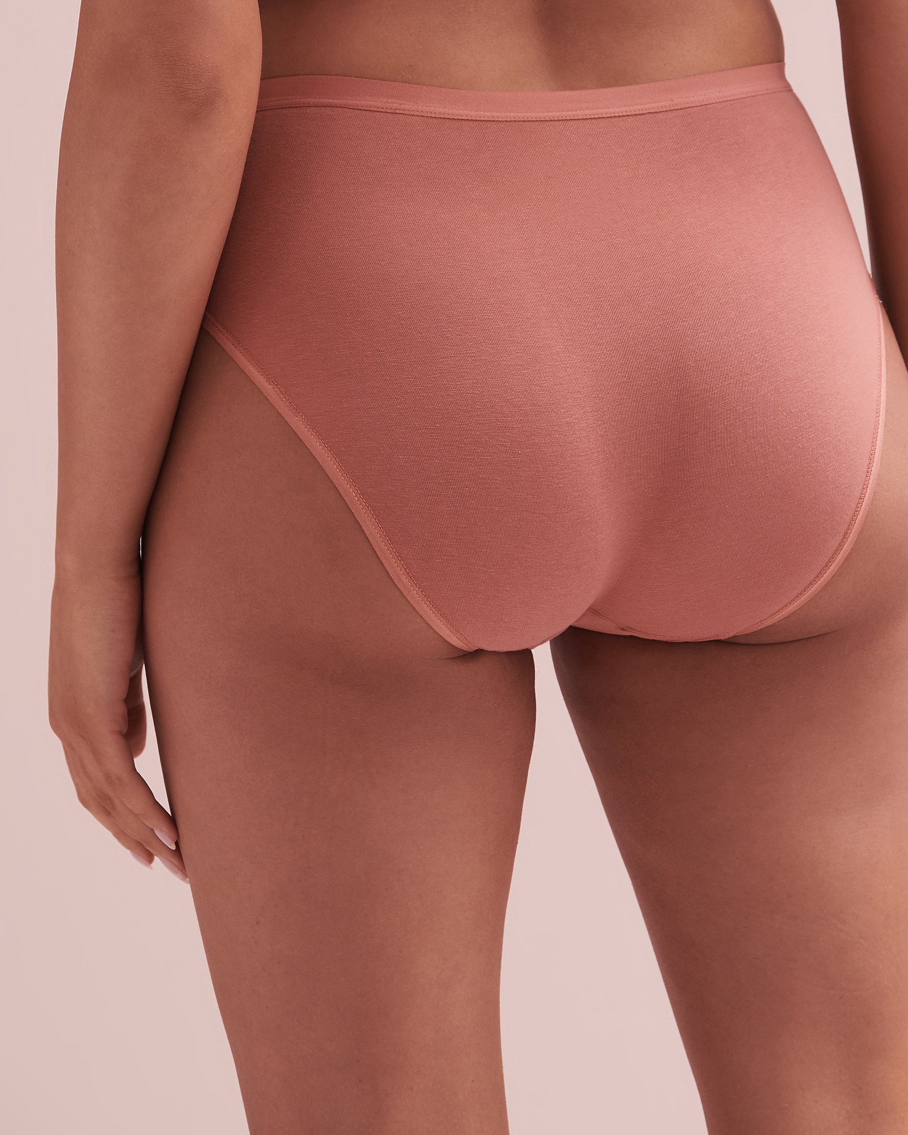 Culotte menstruelle coupe bikini taille haute en coton absorption super Pêche 20300190 - View2